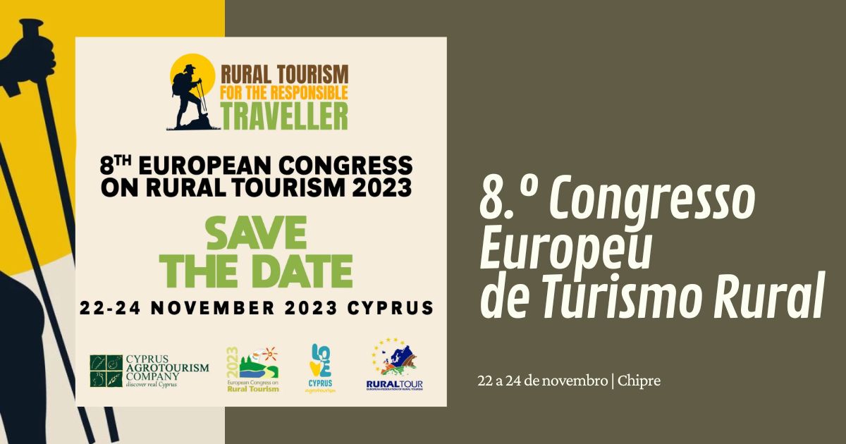 Cartaz congresso de turismo rural chipre