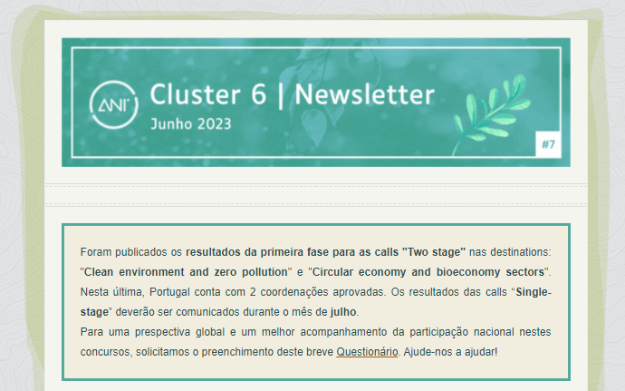 newsletter cluster6