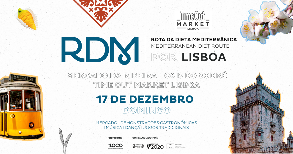 Cartaz de evento sobre Dieta Mediterrânica em Lisboa