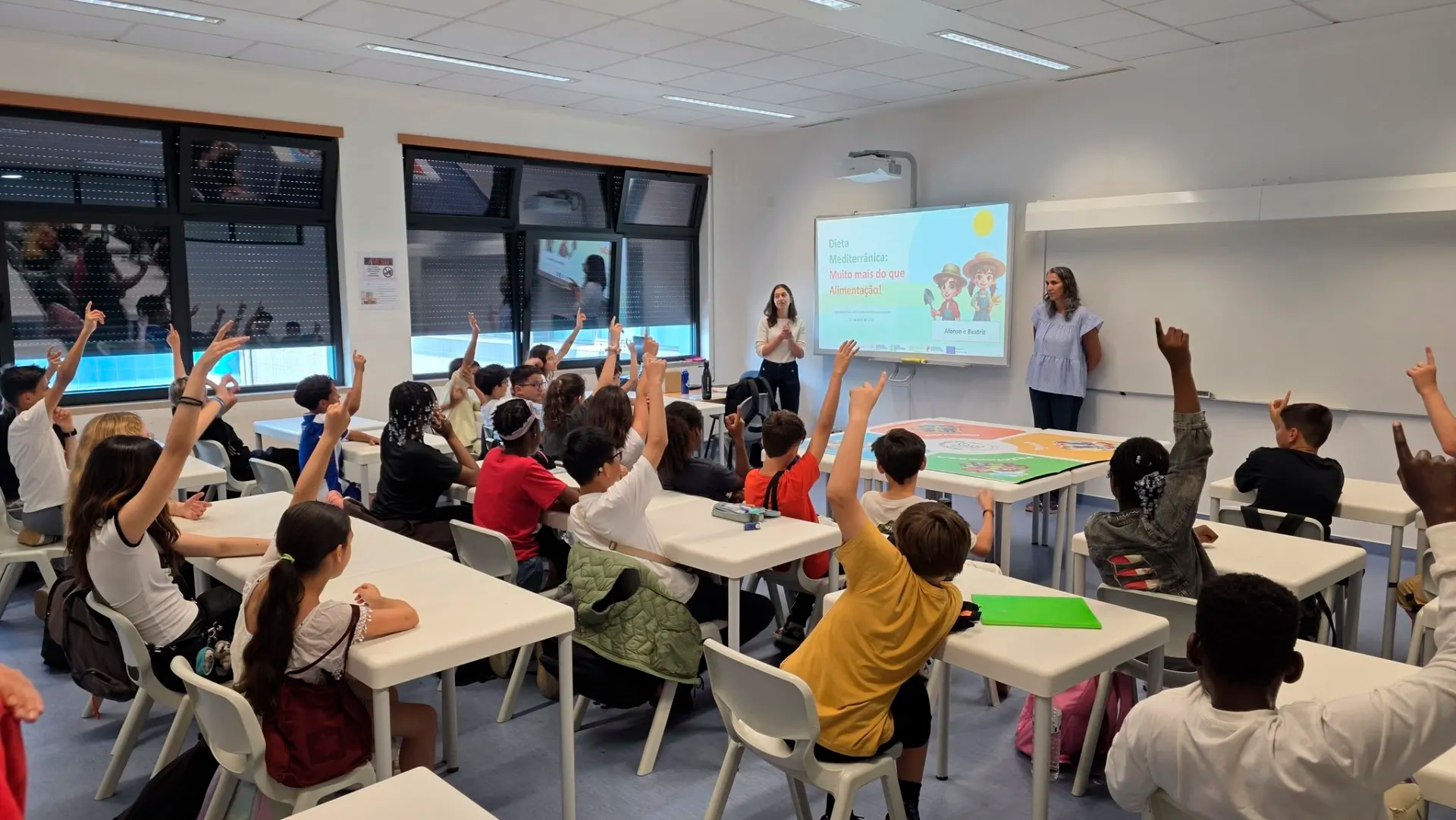 kids in portuguese school board game agriculture c portuguese national network